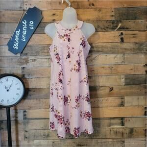 SALE-Three pink hearts women's floral stripped dress size extra small